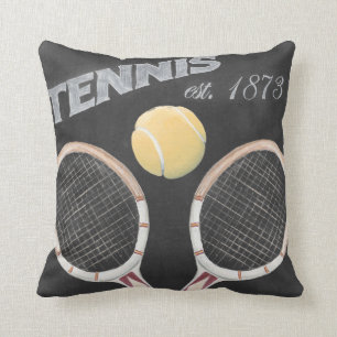 Vintager Tennis-Tafel-Entwurf Kissen