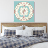 Vintager Teppichboden 2 - überzogene Canvas Leinwanddruck (Insitu (Schlafzimmer))