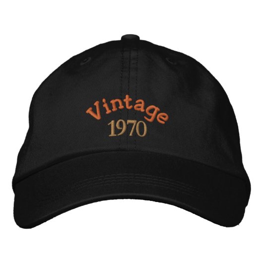 VINTAGER Test. 19xx bestickte Baseballkappe /b'day (Vorderseite)