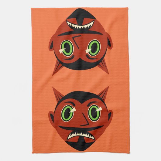 Vintager Teufel Geschirrtuch (Vertikal)