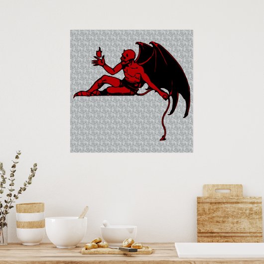 Vintager Teufel Poster (Küche)