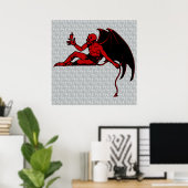 Vintager Teufel Poster (Heimbüro)