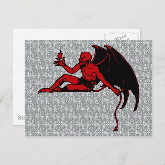 Vintager Teufel Postkarte (Vorne/Hinten)