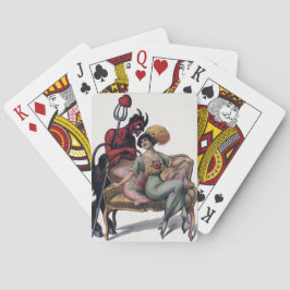 Vintager Teufel Spielkarten
