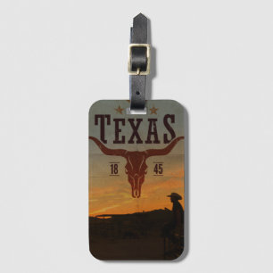 Vintager Texas Cowboy-Tag Gepäckanhänger