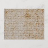 Vintager Text-altes Pergamentpapier Postkarte (Vorderseite)