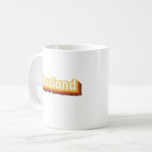 Vintager Text bereinigen Kaffeetasse (Vorderseite Links)