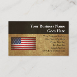 Vintager Text der amerikanischen Flaggen-w/Custom Visitenkarte
