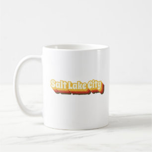 Vintager Text der Salzsee-Stadt Kaffeetasse
