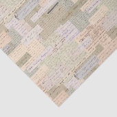 Vintager Text Ephemera Seidenpapier (Ausschnitt)