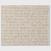 Vintager Text - französisches Hintergrundpapier Geschenkpapier (Flach)