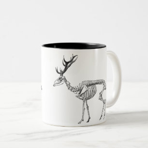 Vintager Text für die Rentiere Zweifarbige Tasse