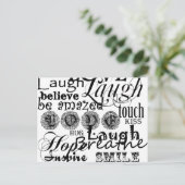 Vintager Text Lebensberatung Apparel and Gifts Postkarte (Stehend Vorderseite)