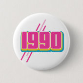 Vintager Text von 1990 Button (Vorderseite)