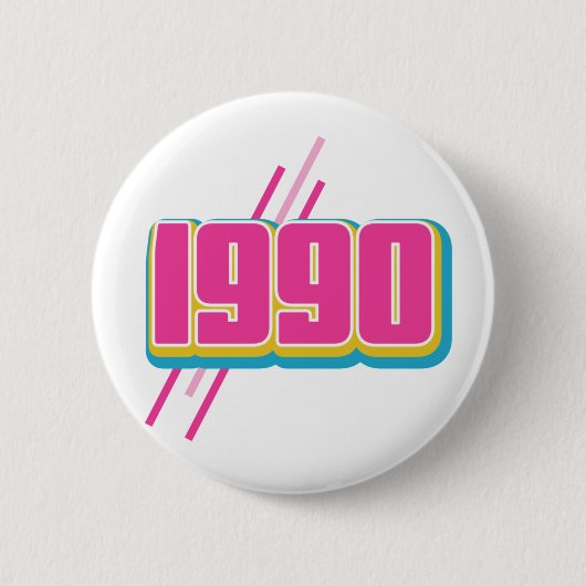 Vintager Text von 1990 Button (Vorderseite)