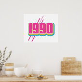 Vintager Text von 1990 Poster (Küche)