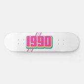 Vintager Text von 1990 Skateboard (Horizontal)