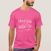 Vintager Text weiß T-Shirt (Vorderseite)