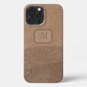 Vintager Texturstil, gemischter brauner Streifen iPhone Hülle (Rückseite)