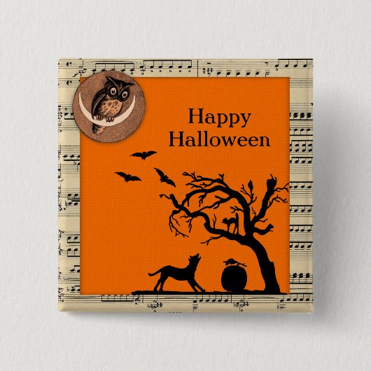 Vintager Themed Halloween-Knopf-Flair Button (Vorderseite)