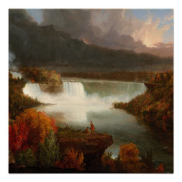 Vintager Thomas Cole Fernsicht auf die Niagarafäll Poster