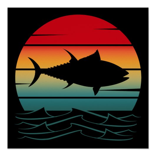 Vintager Thunfischfang Poster (Vorderseite)