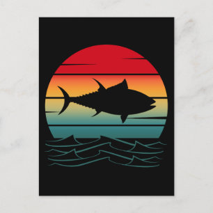Vintager Thunfischfang Postkarte