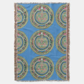 Vintager tibetanischer Tantric BuddhismusMandala Decke (Vorderseite Vertikal)