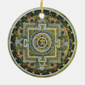 Vintager tibetanischer Tantric BuddhismusMandala Keramikornament (Hinten)