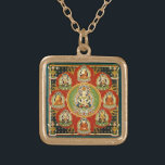Vintager tibetanischer Tantric BuddhismusMandala Vergoldete Kette<br><div class="desc">Vintager tibetanischer Tantric Buddhismusmandala-Entwurf. Macht ein schönes,  bedeutungsvolles,  glückseliges Geschenk für Buddhisten.</div>