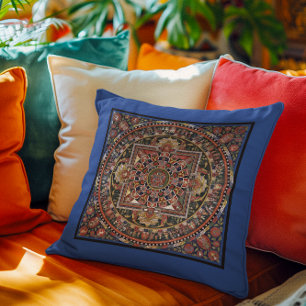 Vintager tibetischer tantrischer Buddhismus Mandal Kissen