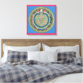 Vintager tibetischer tantrischer Buddhismus Mandal Leinwanddruck (Insitu (Schlafzimmer))