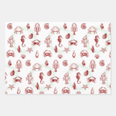 Vintager Tidepool | Weihnachtsgeschenkwrap Geschenkpapier Set (Vorderseite 3)
