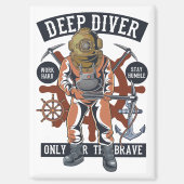 Vintager Tieftaucher Magnet (Vorderseite)