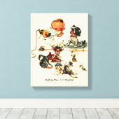 Vintager Tierarzt Besuch des Tierärztlichen Indivi Leinwanddruck (Insitu (Holzboden))