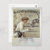 Vintager Tierschutz Postkarte (Vorne/Hinten)