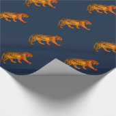 Vintager Tiger Geschenkpapier (Ecke)