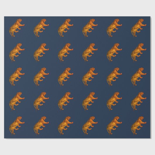 Vintager Tiger Geschenkpapier (Flach)