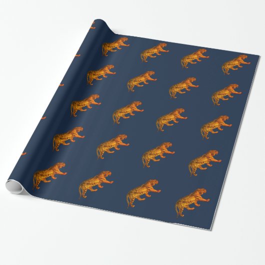 Vintager Tiger Geschenkpapier (Ungerollt)