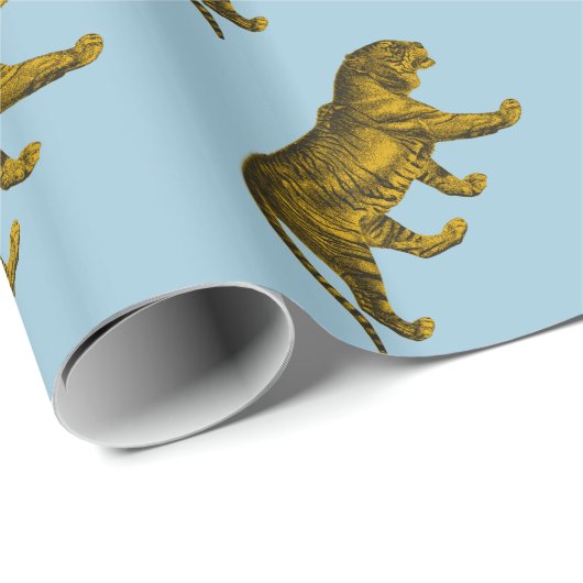 Vintager Tiger Geschenkpapier (Rolleneckpunkt)