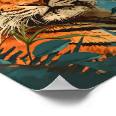 Vintager Tiger: Majestic Nostalgie Poster (Ecke)