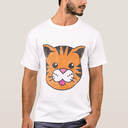 Vintager Tiger T-Shirt (Vorderseite)