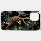 Vintager Tiger und Pfau Case Mate (Rückseite (Horizontal))