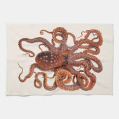 Vintager Tintenfisch Macropus, Meerwassertiere Geschirrtuch (Horizontal)