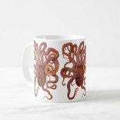 Vintager Tintenfisch Macropus, Meerwassertiere Kaffeetasse (Vorderseite Links)