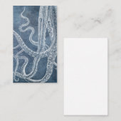 Vintager Tintenfisch, Twilight Blue Denim Visitenkarte (Vorne/Hinten)