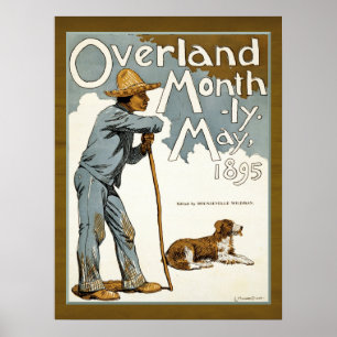 Vintager Titelseiten-Bauer und Hund Poster