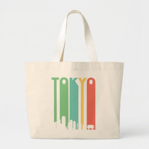 Vintager TokyoCityscape Jumbo Stoffbeutel