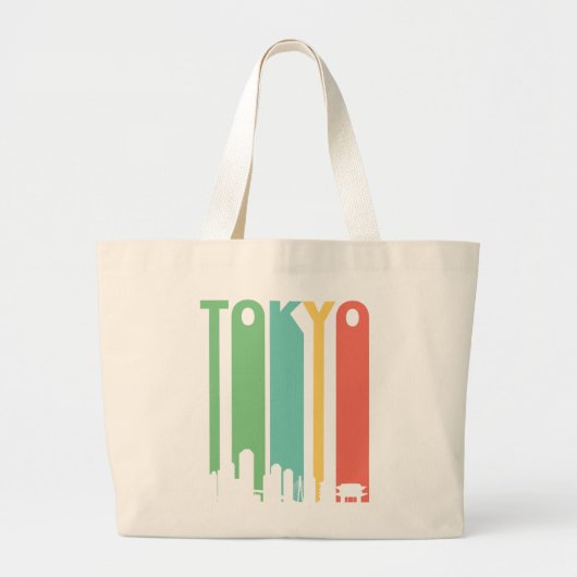 Vintager TokyoCityscape Jumbo Stoffbeutel (Vorne)
