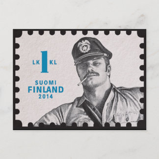 Vintager Tom von Finnland Porto Briefmarke Postkarte